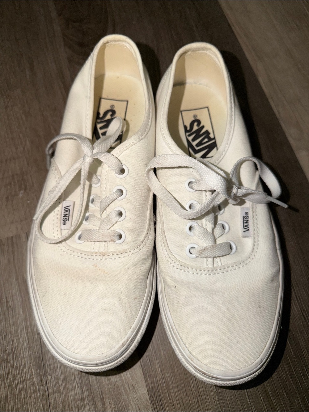 Vans Off-White Canvas Low-Top Sneakers